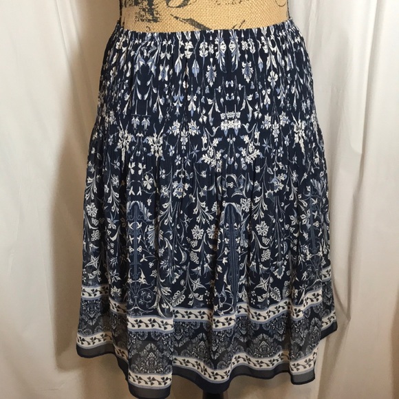 Floral Damask Georgette Skirt | Poshmark